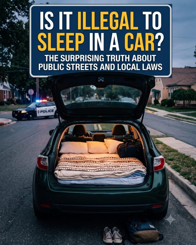 is it illegal to sleep in a car?